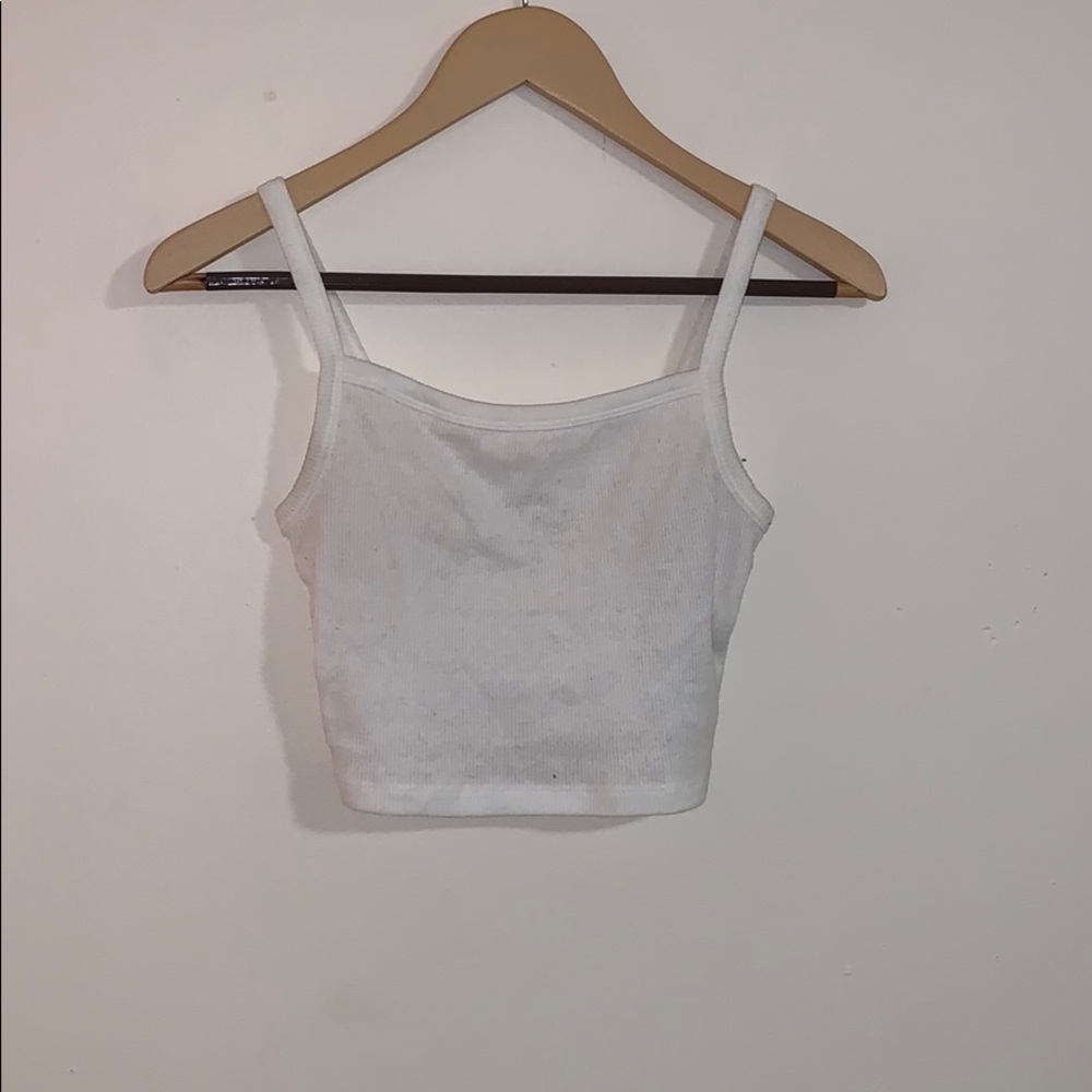 Urban Outfitters: white cropped tank top